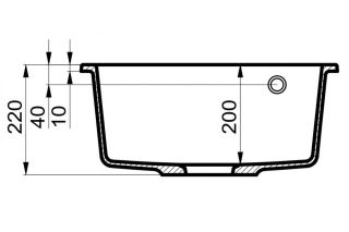 Мойка для кухни Milacio Murcia 51 Cuarzo MC.77021 чёрный матовый